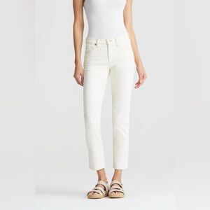 CITIZENS of HUMANITY CARA  Light cream high rise cigarette ankle jeans